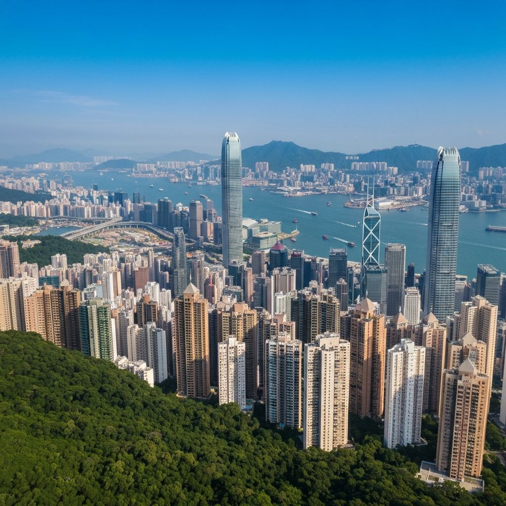 從太平山頂俯瞰香港