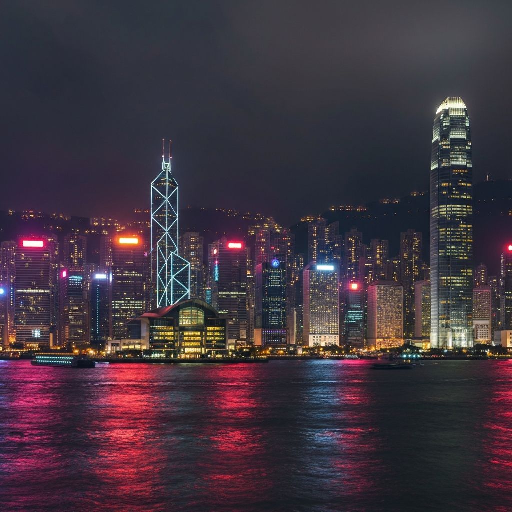 香港維多利亞港夜景